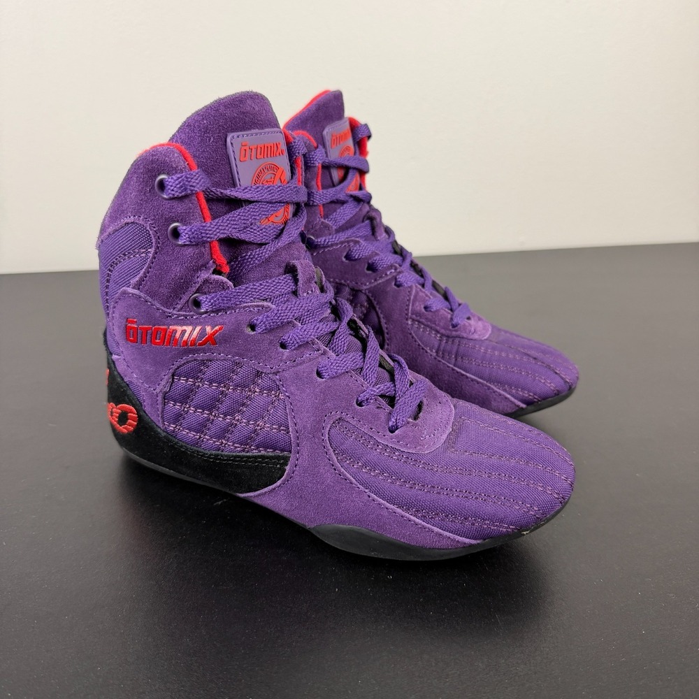 Otomix Stingray Shoes Unisex M 4.5/ W 6 Purple Canvas High Top Gym Lifting F3000